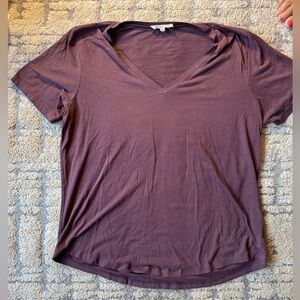 Synergy Organic Clothing Plum V-Neck Short Sleeve Tee